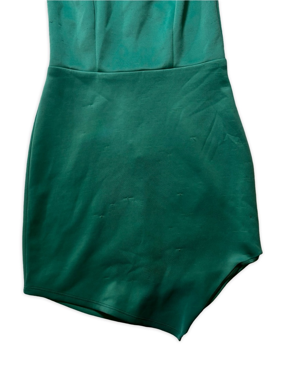 Emerald Green Bodycon Mini Dress | Spaghetti Strap | Size 5 - Picture 3 of 4